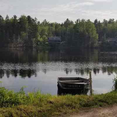 Robinson's Pond in Edmunds, Maine: This natural sand beach creates a small pond for the private recreational use of guests at Robinson's Cottages.