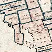 Map of Ox Cove with Lot Owners, Township No. 2, c. 1805, detail