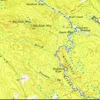          Stoddard Rips Whaleback and Preston Brook on the Dennys River; Detail of the U.S.G.S. topographical map of Gardner's Lake Maine, 1941
   