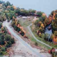         Superfund clean up at Meddybemps, Maine.; Aerial view of the Superfund clean up operation being conducted by the United States Environmental Protection Agency in the late 1990's at the headwater of the Dennys River in Meddybemps, Maine. Photograph courtesy of Donald Soctomah and Passamaquoddy Tribal Preservation Office.
   