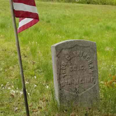 Thomas Cunningham: Veteran of Company C, 9th Maine Infantry Regiment during the Civil War.