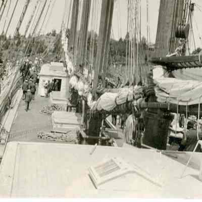 Deck View of the David Cohen at Pushee Brother's Shipyard on the Dennys River