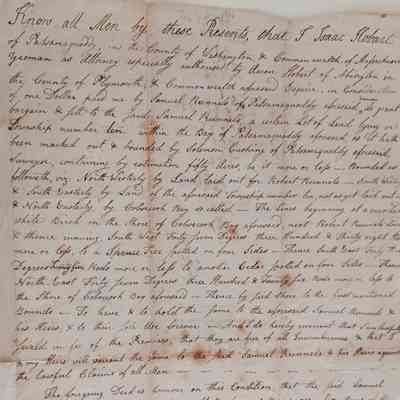 Deed: Aaron Hobart to Samuel Runnels