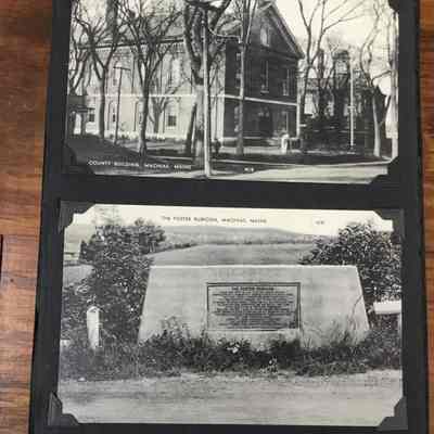 Sample postcards, black and white