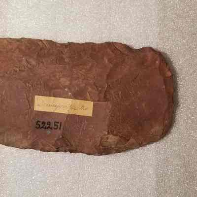 Preform Stone Tool found in Dennysville, Maine: Image by Colin Windhorst from the Benjamin Lincoln collection at the Peabody Museum of Archeology and Ethnology, Harvard University, used with permission.