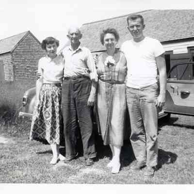 P. J. Gardner, Capt. Ralph Hallowell, Hilda (Hallowell) Gardner and Bernard Gardner.