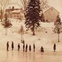 Skaters on the Dennys River, Dennysville Maine, detail