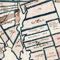          Map of early settlers on Wilson's Stream; Detail of a lot map of Townships No. 1 & 2, now Perry, Pembroke and Dennysville, Maine, c. 1805
   