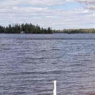 View of Meddybemps Lake from Dam on Dennys River.
