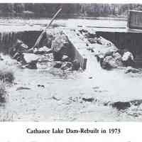          Dam rebuilt in 1973 the head of the stream flowing from Cathance Lake; Image reproduced from 