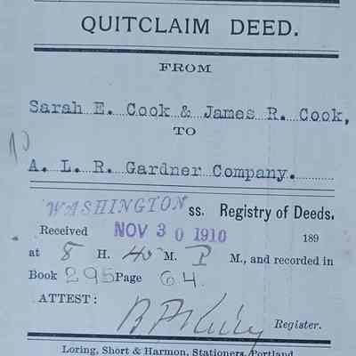 A.L.R. Gardner Co. Property Records