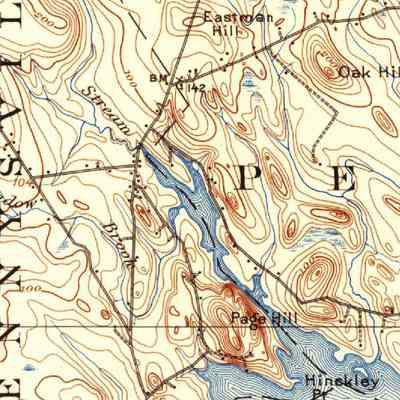Lower Dennysville in 1908: Deatil form the U.S. G>S. topgprpahical map of Eastprot Quadrant in 1908.