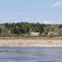          Corn Hill from the Dennys River; View of Corn Hill and U.S. Route 1 from the Dennys River at low tide.
   