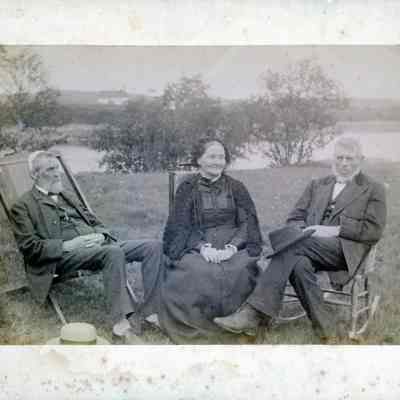 Gardner Family Photographs: L - R: Ebenezer Gardner, brother to A. L. R. Gardner, and their sister, Lucinda (Gardner) and her husband Stephen West, whom she married in 1885. Ebenezer was a blacksmith. He died in 1889.
