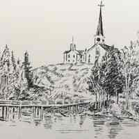          Two Pictorial Notecards Showing Dennysville Congregational Church picture number 1
   