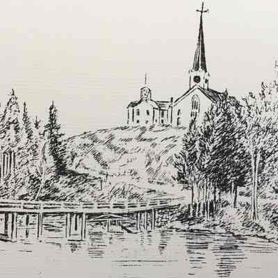 Two Pictorial Notecards Showing Dennysville Congregational Church