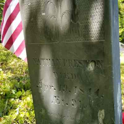 East Ridge Cemetery, Cathance Township, Maine: Grave of Nathan Preston, one of the original ten members of the Congregational Church in Dennysville.  His inscription reads: "Remember the words I spake unto you when I was present with you."