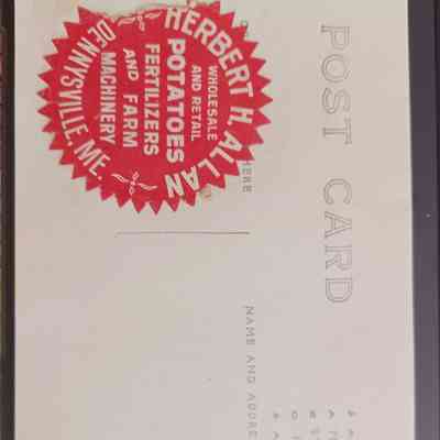 Verso of Postcard that Shows H. H. Allan's Potato House