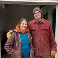          Aaron and Carly Bell operating an organic chicken business at Tide Mill Farm, in Edmunds, Maine.
   
