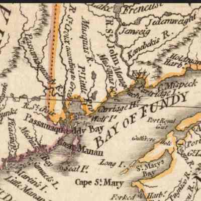 Map Detail of Passamaquoddy Bay, London, 1776
