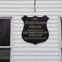          Church sign, Meddybemps, Maine; Signage for the Meddybemps Church, Maintained by the Meddybemps Chirstain Association
   