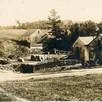          View of the Lincoln Mills on the Dennys River, 1880; Mills for long lumber, laths, staves and a machine shop on the far shore testify to the activity of the Lincoln family mills in Dennysville in this photograph by John P. Sheahan of Edmunds, Maine.
   