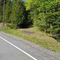          Towse's Corner, U. S. Route 1, Edmunds, Maine; The road leading into the woods on the right was a notoriously sharp corner before U.S. Route 1 was straightened in 1950's.
   