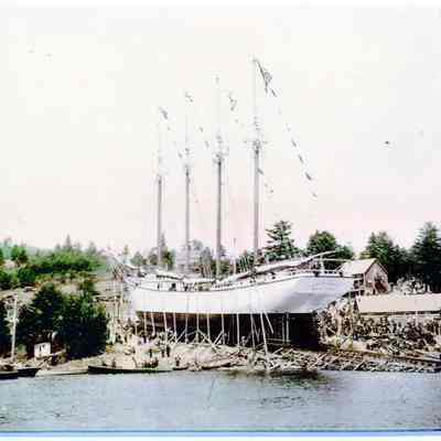 View from the water of the David Cohen on the "ways".