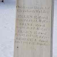          Children of Elijah A. and Elizabeth H. Wilder in the Dennysville Town Cemetery.
   