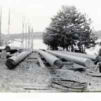          Spars at Pushee Brother's Shipyard in Dennysville, Maine
   