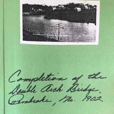Completion of the Double Arch Bridge, Pembroke, Maine