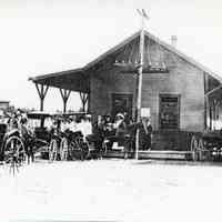          Maine Central Railroad Station, Milwaukee Road, Dennysville in the horse and buggy days.
   