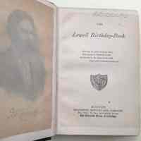 Lowell Birthday Book