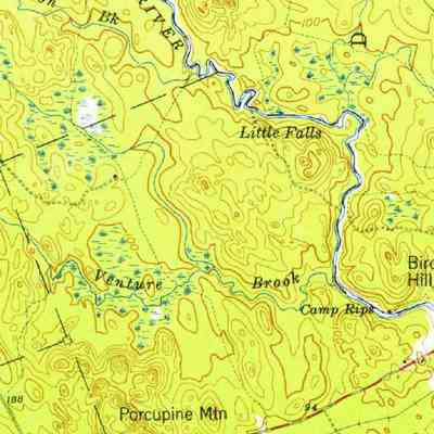 Venture Brook joins the Dennys River,
