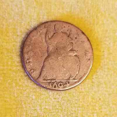 William and Mary Half-Penny, 1694, reverse
