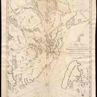          B.R. Jones Map and Chart of Passamaquoddy, 1824; A Map and Chart of Passamaquoddy Of the Bays Harbours Post Roads and Settlements in 
Passamaquoddy and Machias With the large Island of Grand Manan Compiled from Actual Survey by B.R. Jones Surveyor was originally published in 1810, revised and republished in 1824, after Maine Statehood.
   