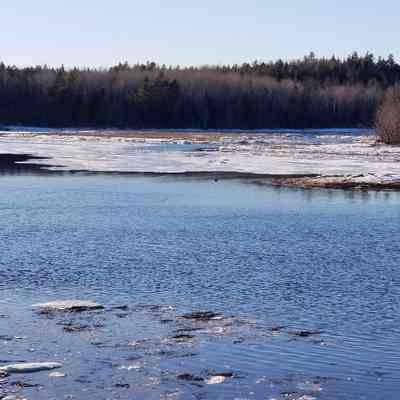 Hobart Stream in winter, Edmunds, Maine