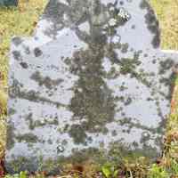          Gravestone of Deborah Reynolds and infant daughter, 1834, Dennysville Cemetery; The inscription reads: 