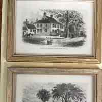 Two Wood Engravings Showing Benjamin Hobart Properties