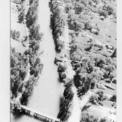 Aerial View of the Dennys River in the 1940's