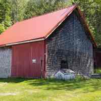          Old Barn behind the Cambridge-Damon House on the River Road in Edmunds, Maine
   