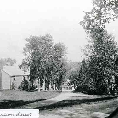 Harrison Street: Lyman Kent Gardner house at the head of Harrison Street. John Kilby's home is pictured on the left