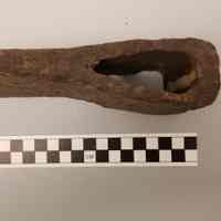          French iron axe head, 17th century, top view; Image by Colin J Windhorst from the collection of the Peabody Museum of Archaeology and Ethnology, Harvard University, 22-51-10/A5467.
   