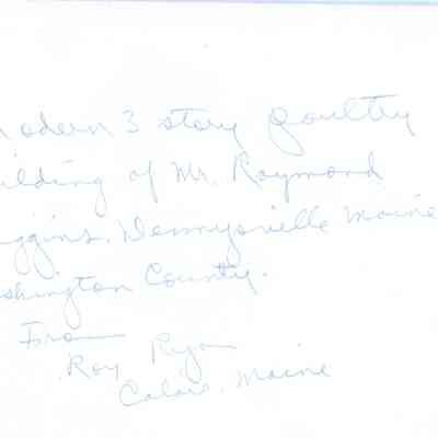 Description of photo of Higgins poultry barn from Roy Higgins