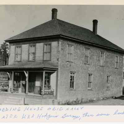 Early photo of boarding house, later auto repair business and home of Ken Hodgdon.