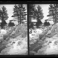 Lincoln Mill Pond Dam in Winter