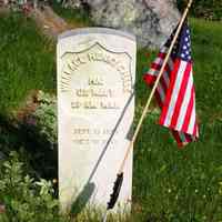         Gravestone of Wallace Henry Chase; William Henry Chase was veteran of the Spanish-American War interred in the Dennysville Town Cemetery.  Beside him are buried Freda Blackwood and her husband, Bertie.
   