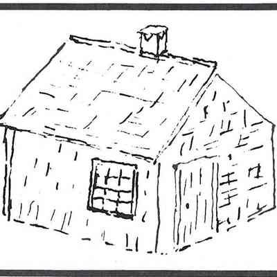 Drawing of Robinson's Fish Hatchery, Edmunds, Maine
