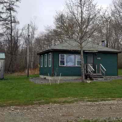 Staff and student cabins at the Suffolk University Field Station in Edmunds, Maine.
