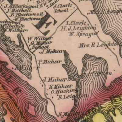 Leighton's Point, Washington County Topographical Map, 1861